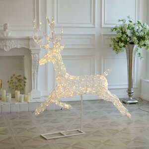 Светодиодный олень Зефир 155 см, 300 теплых белых LED ламп, IP44 Winter Deco фото 4