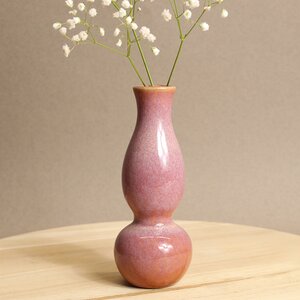 Керамическая ваза Лоренсо 15 см розовый (Ideas4Seasons, Нидерланды). Артикул: 35055-4