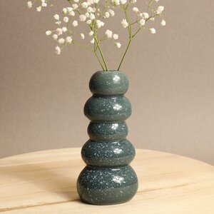 Керамическая ваза Гранада 15 см зеленая (Ideas4Seasons, Нидерланды). Артикул: 35063-1