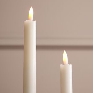 Столовые светодиодные свечи Homely Light 24 см кремовые, 2 шт, на батарейках, IP20 Winter Deco фото 3