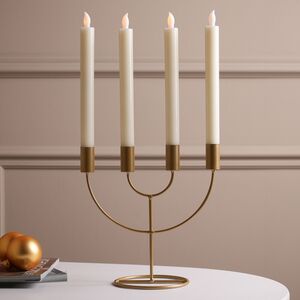 Столовые светодиодные свечи Homely Light 25 см кремовые, 4 шт, на батарейках, IP20 Winter Deco фото 3