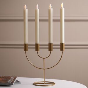 Столовые светодиодные свечи Homely Light 25 см кремовые, 4 шт, на батарейках, IP20 Winter Deco фото 7