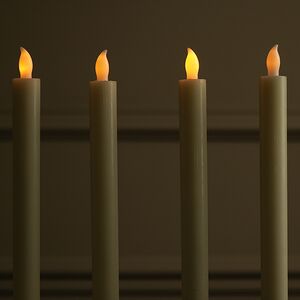 Столовые светодиодные свечи Homely Light 25 см кремовые, 4 шт, на батарейках, IP20 Winter Deco фото 5