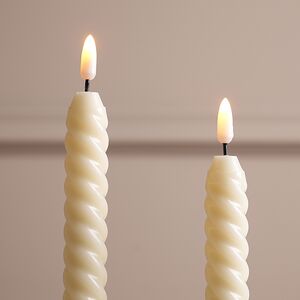 Светодиодные витые свечи Homely Light 25 см, 2 шт, на батарейках, IP20 Winter Deco фото 3