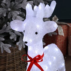 Светодиодная фигура Олень Винди 64 см, 60 холодных белых LED ламп Winter Deco фото 2