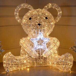 Светодиодный медведь Стабби 120 см, 584 теплых белых LED ламп, IP67 Winter Deco фото 6