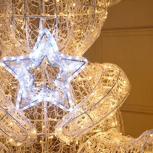 Светодиодный медведь Стабби 120 см, 584 теплых белых LED ламп, IP67 Winter Deco фото 3