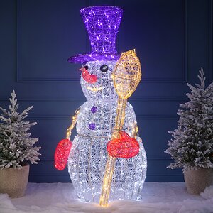 Светодиодный Снеговик Стаффи 180 см, 792 холодных белых LED лампы, IP67 Winter Deco фото 3