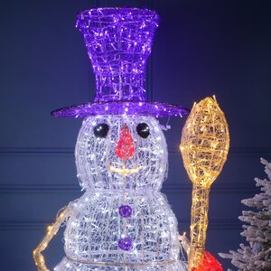 Светодиодный Снеговик Стаффи 180 см, 792 холодных белых LED лампы, IP67 Winter Deco фото 2