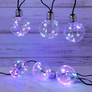 Гирлянда из лампочек Siesta Lights 10 ламп, разноцветные микро LED, 2.7 м, черный ПВХ, IP20 Kaemingk фото 7