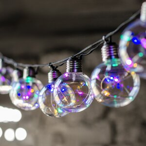 Гирлянда из лампочек Siesta Lights 10 ламп, разноцветные микро LED, 2.7 м, черный ПВХ, IP20 (Kaemingk, Нидерланды). Артикул: ID76060