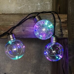 Гирлянда из лампочек Siesta Lights 10 ламп, разноцветные микро LED, 2.7 м, черный ПВХ, IP20 Kaemingk фото 5