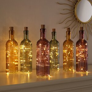 Набор гирлянд-пробок для бутылки Lights of Dreams, 8 теплых белых LED ламп, 6 шт, на батарейках, IP20 (Kaemingk, Нидерланды). Артикул: ID67878