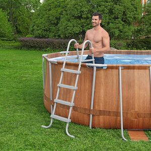 Каркасный овальный бассейн c гидромассажем Bestway Power Steel Spa 610*366*122 см коричневый, фильтр-насос, подсветка, аксессуары Bestway фото 5