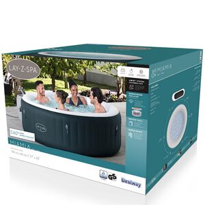 Надувной бассейн-джакузи Lay-Z-Spa: Miami EnergySense 196*66 см, аэромассаж, теплосберегающий тент Bestway фото 15