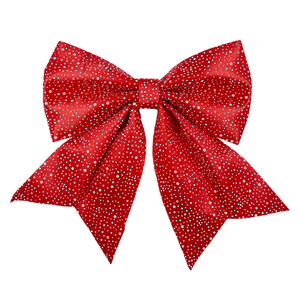 Декоративный бант Pisello 24*20 см красный Christmas Deluxe фото 2