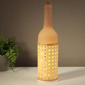 Светильник-бутылка Folk Terra 28 см на батарейках, стекло (Kaemingk, Нидерланды). Артикул: 870253-1