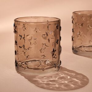 Стеклянный подсвечник Звездочки 8 см кофейный Koopman фото 2
