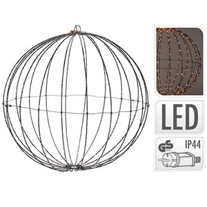 Светодиодный шар Bright Ball 40 см, 240 экстра теплых белых LED ламп, IP44 Koopman фото 8