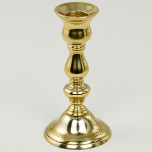 Декоративный подсвечник на 1 свечу Лиам 13 см, золотой (Swerox, Швеция). Артикул: K234-GO