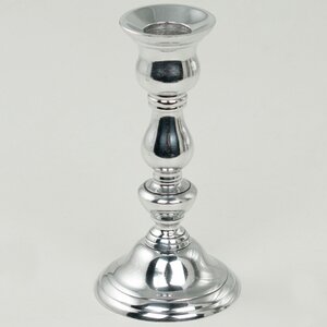 Декоративный подсвечник на 1 свечу Лиам 13 см, серебряный (Swerox, Швеция). Артикул: K234-SI