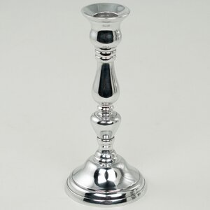 Декоративный подсвечник на 1 свечу Юхан 18 см, серебряный (Swerox, Швеция). Артикул: K235-SI