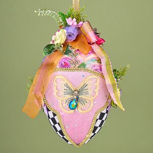 Коллекционная елочная игрушка Яйцо - Kaleidoscope of Flora 13 см Mark Roberts фото 2