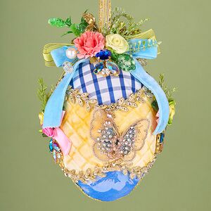 Коллекционная елочная игрушка Яйцо - Wings of Spring 13 см Mark Roberts фото 4
