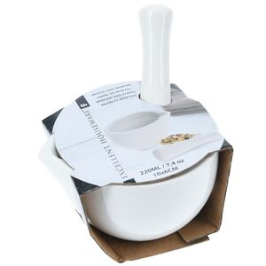 Фарфоровая ступка с пестиком Santon 10 см белая Koopman фото 2