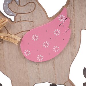 Декоративная фигурка Курочка-Качалка и Кролик Банни 23 см розовая Due Esse Christmas фото 4
