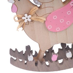 Декоративная фигурка Курочка-Качалка и Кролик Банни 23 см розовая Due Esse Christmas фото 5