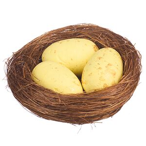 Пасхальное украшение Гнездо Yellow Egg 7 см Due Esse Christmas фото 1