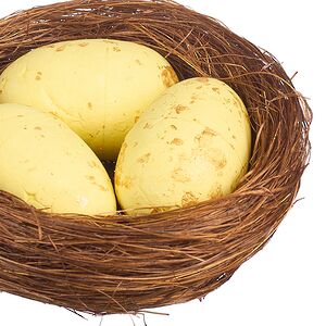 Пасхальное украшение Гнездо Yellow Egg 7 см Due Esse Christmas фото 3