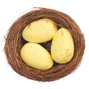 Пасхальное украшение Гнездо Yellow Egg 7 см Due Esse Christmas фото 2