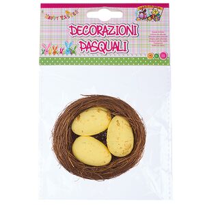 Пасхальное украшение Гнездо Yellow Egg 7 см Due Esse Christmas фото 4
