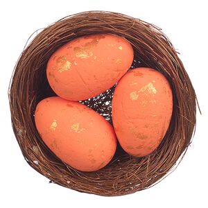 Пасхальное украшение Гнездо Orange Egg 7 см Due Esse Christmas фото 2