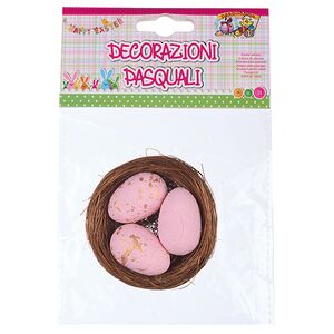 Пасхальное украшение Гнездо Pink Egg 7 см Due Esse Christmas фото 4