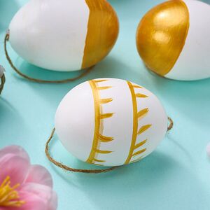 Пасхальные украшения Яйца - Easter Light 6 см, 6 шт Due Esse Christmas фото 2