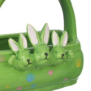 Конфетница Three Bunny 15 см зеленая Due Esse Christmas фото 3