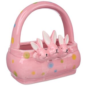 Конфетница Three Bunny 15 см розовая Due Esse Christmas фото 2