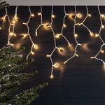 Светодиодная гирлянда Бахрома Profi Rubber 5*0.9 м, 323 теплых белых LED ламп, белый КАУЧУК+ПВХ, соединяемая, IP65