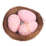 Пасхальное украшение Гнездо Pink Egg 7 см